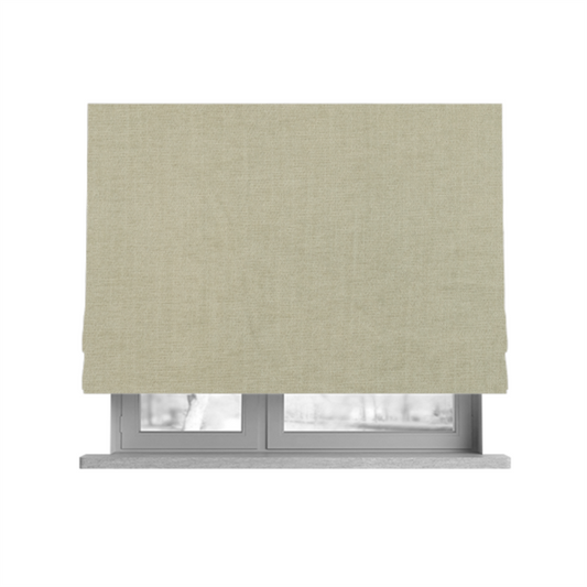 Sunset Chenille Material Cream Colour Upholstery Fabric CTR-1306 - Roman Blinds