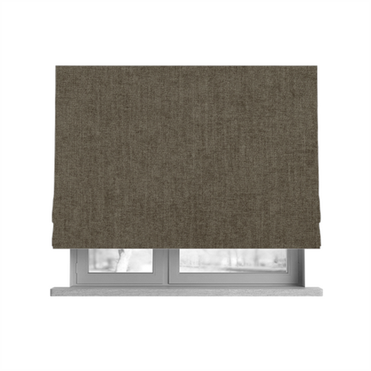 Sunset Chenille Material Light Brown Colour Upholstery Fabric CTR-1308 - Roman Blinds
