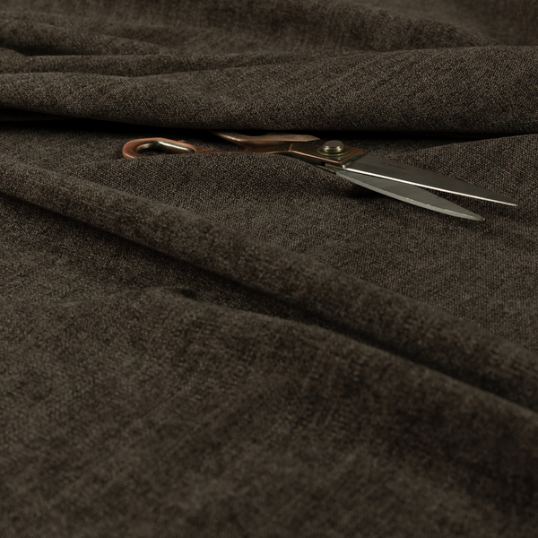 Sunset Chenille Material Brown Colour Upholstery Fabric CTR-1309 - Made To Measure Curtains