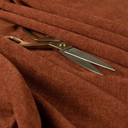 Sunset Chenille Material Orange Colour Upholstery Fabric CTR-1313 - Roman Blinds