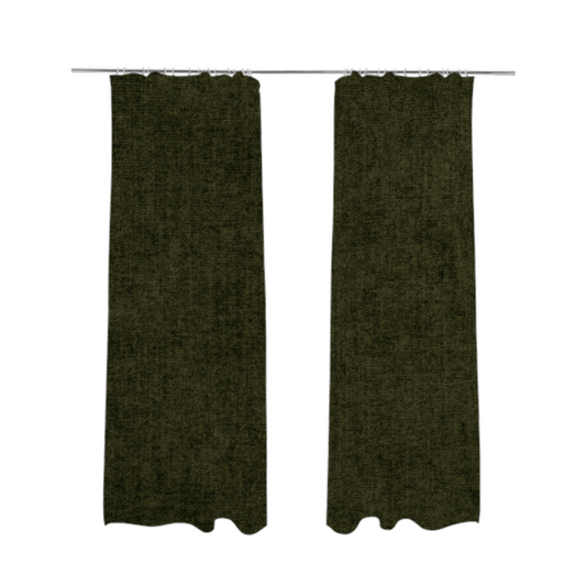 Sunset Chenille Material Army Green Colour Upholstery Fabric CTR-1315 - Made To Measure Curtains