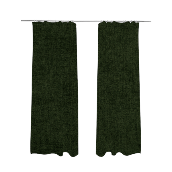 Sunset Chenille Material Hunter Green Colour Upholstery Fabric CTR-1316 - Made To Measure Curtains