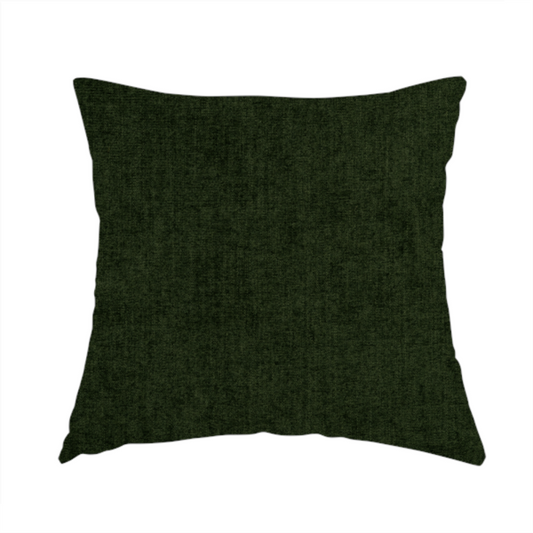 Sunset Chenille Material Hunter Green Colour Upholstery Fabric CTR-1316 - Handmade Cushions