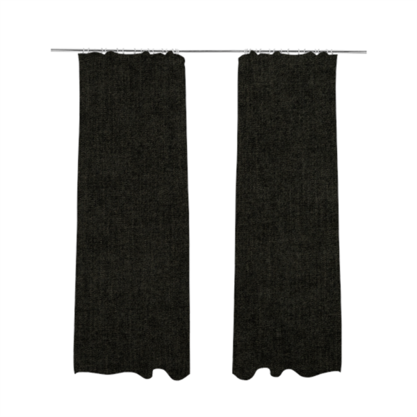 Sunset Chenille Material Black Colour Upholstery Fabric CTR-1326 - Made To Measure Curtains