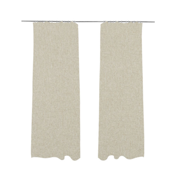 Alaska Textured Chenille Clean Easy Treated Cream Colour Upholstery Fabric CTR-1327 - Made To Measure Curtains