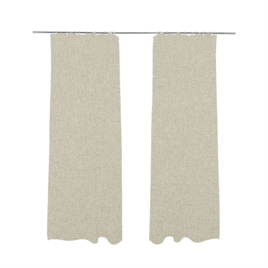 Alaska Textured Chenille Clean Easy Treated Cream Colour Upholstery Fabric CTR-1327 - Made To Measure Curtains