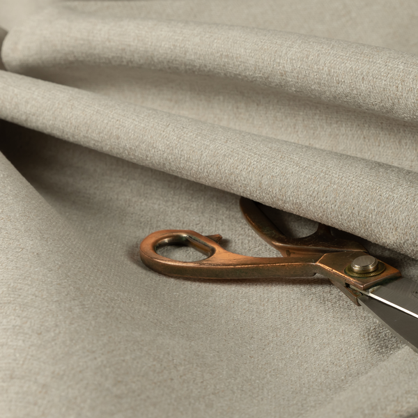 Alaska Textured Chenille Clean Easy Treated Cream Colour Upholstery Fabric CTR-1327 - Roman Blinds