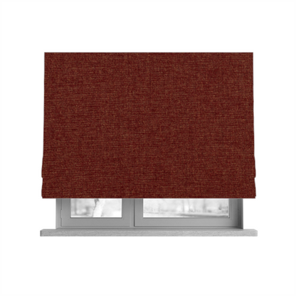 Alaska Textured Chenille Clean Easy Treated Red Colour Upholstery Fabric CTR-1330 - Roman Blinds