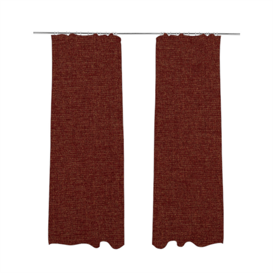 Alaska Textured Chenille Clean Easy Treated Red Colour Upholstery Fabric CTR-1330 - Made To Measure Curtains