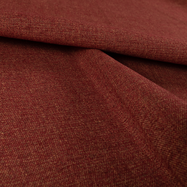 Alaska Textured Chenille Clean Easy Treated Red Colour Upholstery Fabric CTR-1330 - Roman Blinds
