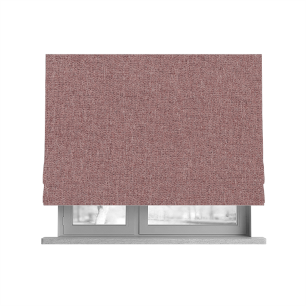 Alaska Textured Chenille Clean Easy Treated Pink Colour Upholstery Fabric CTR-1332 - Roman Blinds