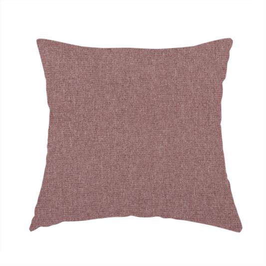 Alaska Textured Chenille Clean Easy Treated Pink Colour Upholstery Fabric CTR-1332 - Handmade Cushions