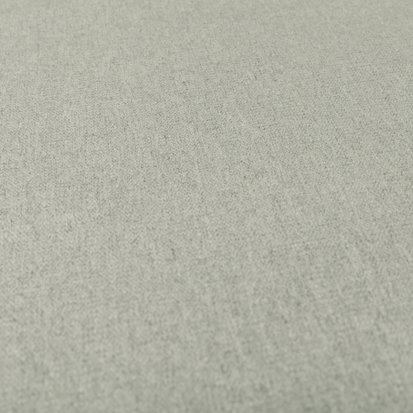 Alaska Textured Chenille Clean Easy Treated White Silver Colour Upholstery Fabric CTR-1336 - Roman Blinds