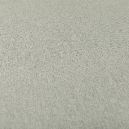 Alaska Textured Chenille Clean Easy Treated White Silver Colour Upholstery Fabric CTR-1336 - Roman Blinds