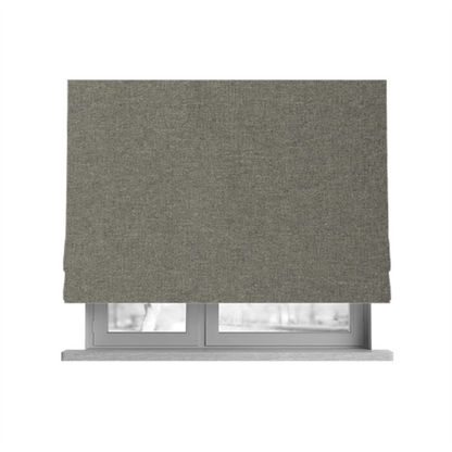 Alaska Textured Chenille Clean Easy Treated Silver Grey Colour Upholstery Fabric CTR-1337 - Roman Blinds