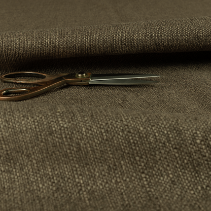 Washington Textured Chenille Brown Colour Upholstery Fabric CTR-1342 - Handmade Cushions