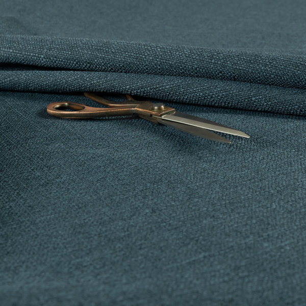 Washington Textured Chenille Blue Colour Upholstery Fabric CTR-1343 - Made To Measure Curtains