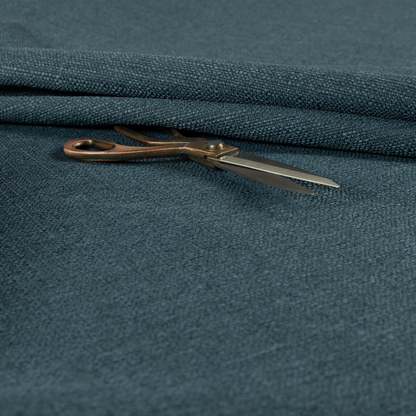 Washington Textured Chenille Blue Colour Upholstery Fabric CTR-1343 - Made To Measure Curtains