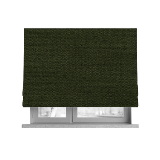 Washington Textured Chenille Green Colour Upholstery Fabric CTR-1344 - Roman Blinds
