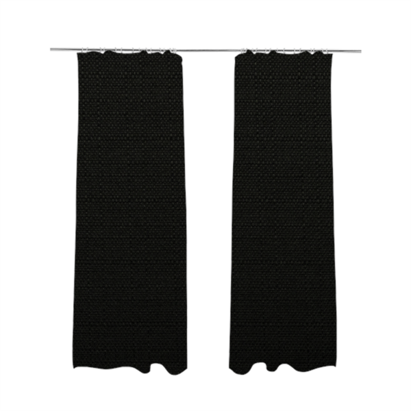 Washington Textured Chenille Black Colour Upholstery Fabric CTR-1348 - Made To Measure Curtains