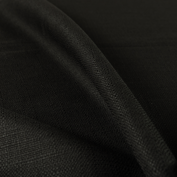 Washington Textured Chenille Black Colour Upholstery Fabric CTR-1348 - Roman Blinds