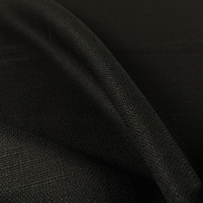 Washington Textured Chenille Black Colour Upholstery Fabric CTR-1348