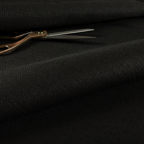 Washington Textured Chenille Black Colour Upholstery Fabric CTR-1348 - Handmade Cushions