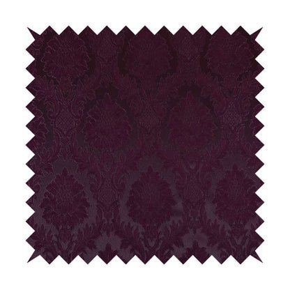 Anook Collection Purple Colour Damask Floral Pattern Soft Chenille Upholstery Fabric CTR-136 - Made To Measure Curtains