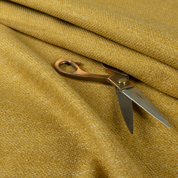 Malta Basket Weave Material Yellow Colour Upholstery Fabric CTR-1363 - Made To Measure Curtains