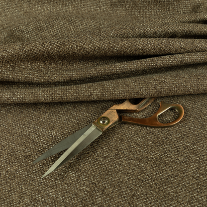 Malta Basket Weave Material Coco Brown Colour Upholstery Fabric CTR-1369 - Roman Blinds