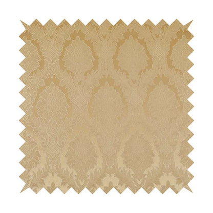 Anook Collection Gold Colour Damask Floral Pattern Soft Chenille Upholstery Fabric CTR-138 - Roman Blinds