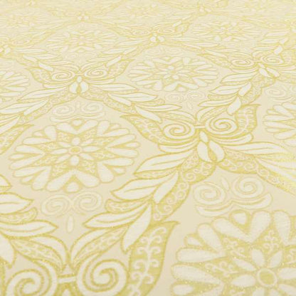 Sultan Collection Damask Floral Pattern Gold Shine Effect Colour Upholstery Fabric CTR-139 - Made To Measure Curtains