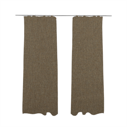 Monaco Fine Plain Weave Brown Beige Upholstery Fabric CTR-1403 - Made To Measure Curtains