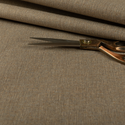 Monaco Fine Plain Weave Brown Beige Upholstery Fabric CTR-1403 - Made To Measure Curtains