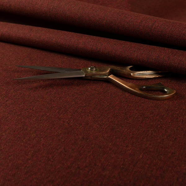 Monaco Fine Plain Weave Red Brown Upholstery Fabric CTR-1405 - Made To Measure Curtains