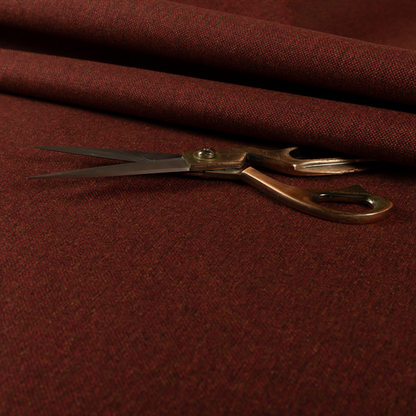 Monaco Fine Plain Weave Red Brown Upholstery Fabric CTR-1405