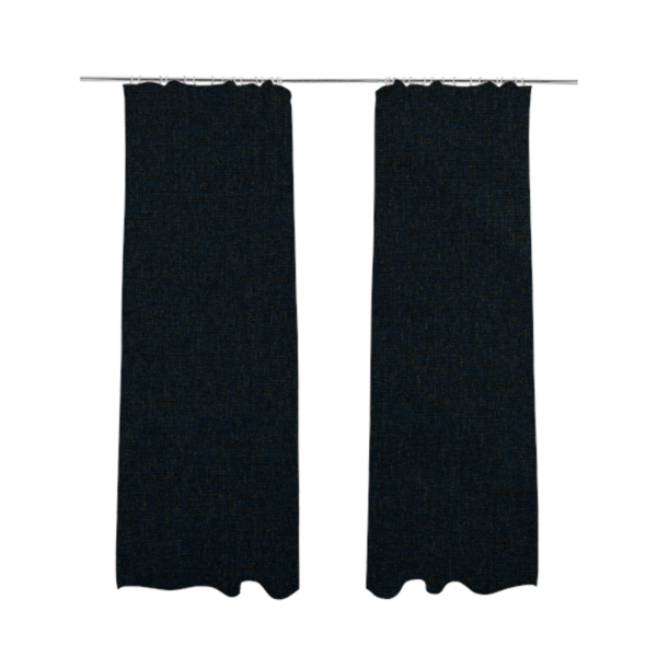 Monaco Fine Plain Weave Blue Black Upholstery Fabric CTR-1408 - Made To Measure Curtains