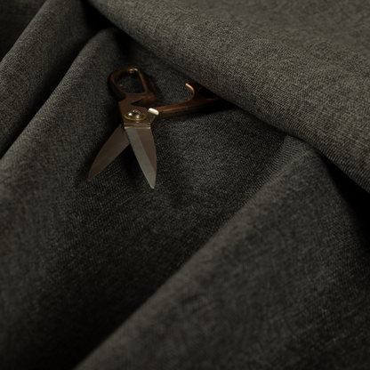 Monaco Fine Plain Weave Black Upholstery Fabric CTR-1419