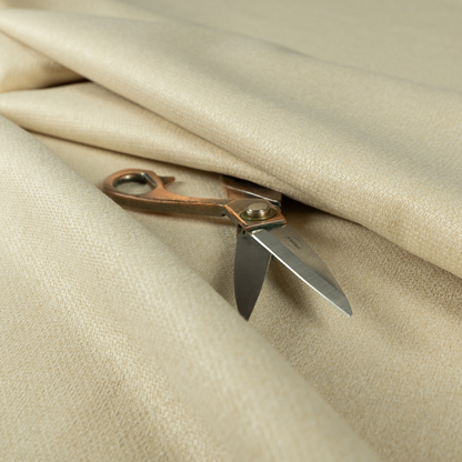 Bali Soft Texture Plain Water Repellent Beige Upholstery Fabric CTR-1421