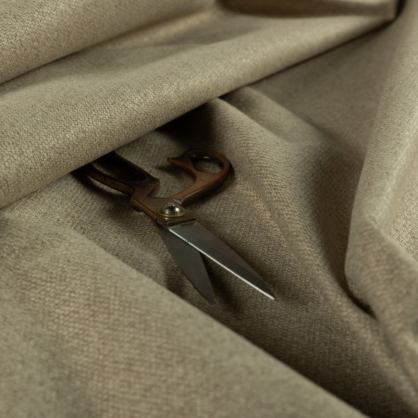 Bali Soft Texture Plain Water Repellent Mink Brown Upholstery Fabric CTR-1422 - Roman Blinds