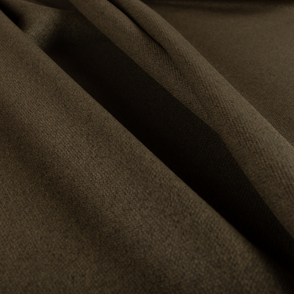 Bali Soft Texture Plain Water Repellent Dark Brown Upholstery Fabric CTR-1424