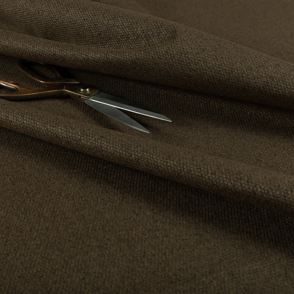 Bali Soft Texture Plain Water Repellent Dark Brown Upholstery Fabric CTR-1424 - Made To Measure Curtains