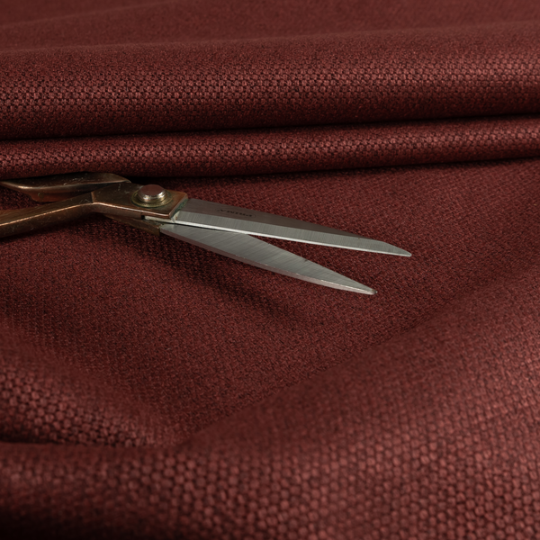 Bali Soft Texture Plain Water Repellent Burgundy Upholstery Fabric CTR-1427 - Roman Blinds