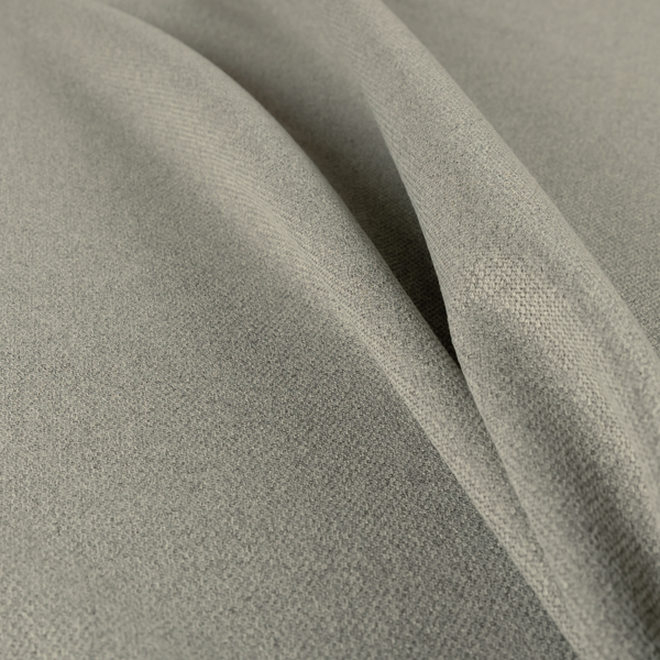 Bali Soft Texture Plain Water Repellent Silver Upholstery Fabric CTR-1433