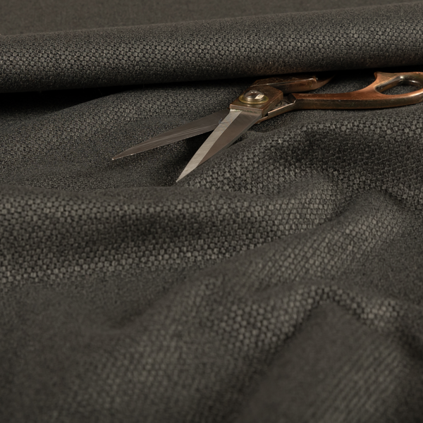 Bali Soft Texture Plain Water Repellent Black Upholstery Fabric CTR-1435 - Made To Measure Curtains