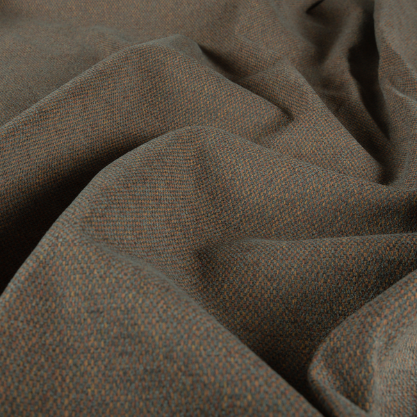 Summer Textured Weave Clean Easy Grey With Orange Upholstery Fabric CTR-1441 - Handmade Cushions