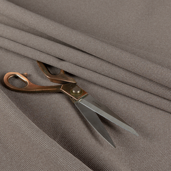 Dabhel Plain Weave Water Repellent Brown Upholstery Fabric CTR-1449 - Handmade Cushions