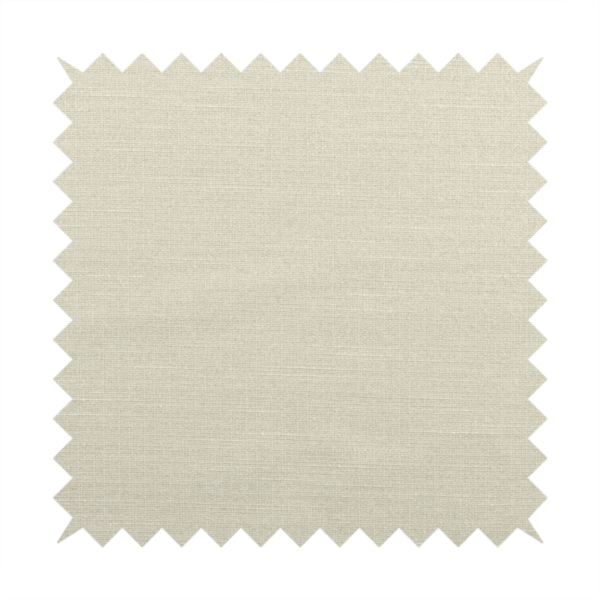 Sydney Linen Effect Chenille Plain Water Repellent Cream Upholstery Fabric CTR-1458