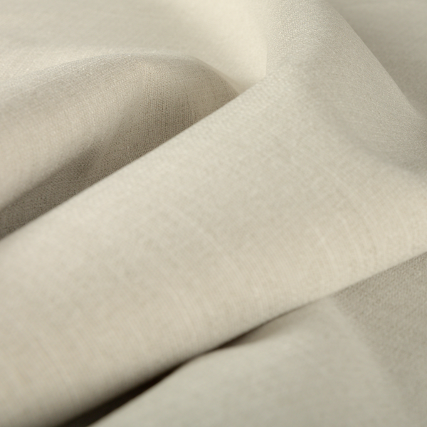 Sydney Linen Effect Chenille Plain Water Repellent Cream Upholstery Fabric CTR-1458 - Roman Blinds