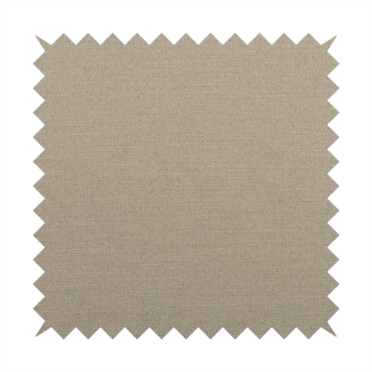 Sydney Linen Effect Chenille Plain Water Repellent Beige Upholstery Fabric CTR-1459